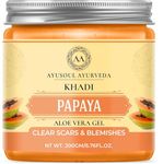 Ayusoul Ayurveda Khadi Papaya Aloevera Gel Face Gel 99% Pure & Natural for Moisturizing & Hydrates, No SLS,200gm Pack of 1