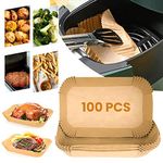 Dvolp Air Fryer Liners Parchment Disposable Paper Liners 100 Pcs Oil-Proof, Water-Proof Air Fryer Accessories Compatible with AF300UK AF400UK,Tower, COSORI, Salter and Other Dual Zone Air Fryers