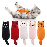 Fuguan 5 Pcs Catnip Toy, Cat Catnip Toys Chew Toy for Cats, Cat Pillow Toys Cat nip Toy Catnip Filled Cartoon Pet Catnip Teeth Grinding Chew Toys for Cat Kitty Kitten