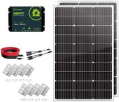 Newpowa 200 Watt 12 Volt Solar Panel Kit, 100W*2 12V Solar Charge Starter Kit + MPPT Charge Controller+Mounting Z Brackets+Cable, Solar Power System for Home Camping Boat RV Off Grid Applications