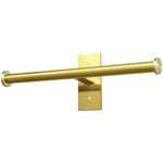 Double Roll Toilet Roll Holder, OBODING, Gold Stainless Steel Toilet Paper Holder, Adhesive or Drilling Toilet Paper Holder Wall Mount for Bathroom (Gold)