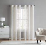 VCNY Home Charlotte Window Curtains Panel Pair, 76x96, Ivory