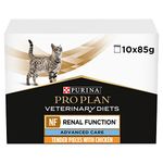 PRO PLAN VETERINARY DIETS NF Advanced Care Renal Function Wet Cat Food Chicken 10x85g, Pack of 4