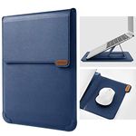 Nillkin 14 inch Laptop Sleeve Case Laptop Stand Adjustable, Computer Shock Resistant Bag with Mouse Pad for 13" MacBook Pro and MacBook Air, XPS 13, Surface Book 13.5", 12.9" New iPad Pro, Blue