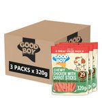 Good Boy Chicken with Carrot Sticks - Natural Dog Treats - Rawhide Free Recipe - Bulk Box - 3 x 320g