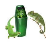 QingYi Reptile Water Dispenser Automatic Chameleon Drinking Fountain Water Circulation Reptile Water Feeder Adjustable Water Flow Speed ​​for Chameleon, Iguana, Crested, Gecko, Lizard, Green