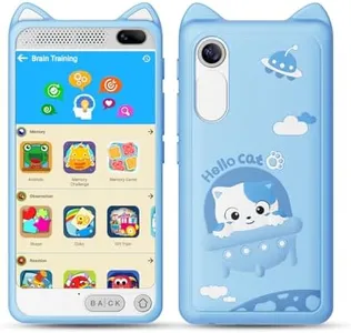 Kids Phone 3.97" Touchscreen Toddler Smart Phone Learning Toys with Educational Games, 2000mA High-Capacity Kids Cell Phone for Boys Age 3-12, Toy Phone with Puzzle Game, 8GB SD Card (Blue)