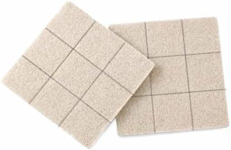 VOLO Pack of 18 Self Adhesive Square Felt Pads – Non Skid Floor Protector Furniture Pads, Chair Sofa Balance Pads, Noise Insulation Floor Bumpers Beige
