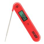 Inkbird Digital Meat Thermometer, BG-HH1C Instant Read Cooking Food Thermometer with Foldable Probe and Large Screen for Meat, Grill, BBQ, Milk and Bath Water