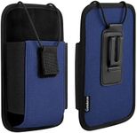 Large Scanner Holster, Rugged Vertical Carrying Case Pouch for Zebra TC75x, TC75, TC70x, TC70, TC72, TC77, M60, MC65, MC67 Mobile Computer Handheld Barcode Scanner Holder with Metal Belt Clip (Blue)