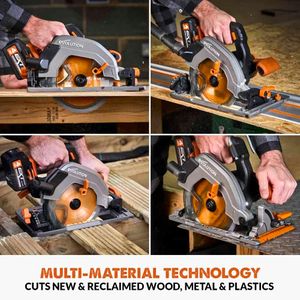 Evolution Cordless Circular Saw – Lightweight Power Tool, R185CCSX-Li