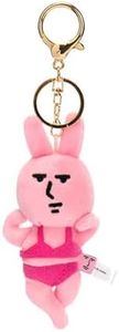 HECOO Cute funny Pink rabbit keychain, backpack, handbag keychain pendant gift