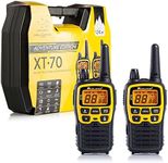 Midland XT70 Adventure, Dual Band Radio, Quick Charge Walkie Talkies, 69 LPD and 24 PMR446 license free, 12 Km Radius, 1 Double Desktop, UKCA Certified, C1180.40, Yellow