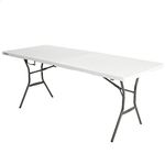 LIFETIME 6 ft/1.83 m Essential Fold-in-Half Table, White Granite