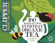 Clipper Organic Everyday Teabags , Black Tea Bags , Natural, Unbleached, Plant-Based Biodegradable & Sustainable Teabags , Eco Conscious & Non GM Tea (480 Teabags)