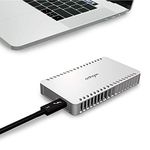 archgon X70 480GB Silver Thunderbolt 3 Portable External PCIE SSD (up to R/W 1600 / 1100MB / s) only for Thunderbolt 3 on Mac or PC MS-7215-TB3SV480