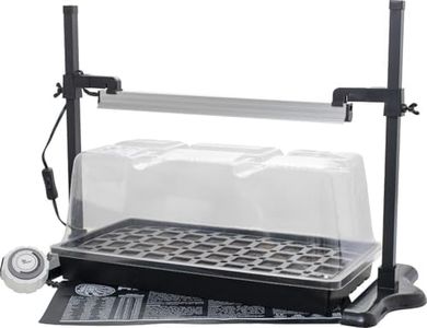 SunBlaster Seed Starting Growing Herbs Kit SL1611208 Grow Light, Stand, Tray, Dome, Heat Mat Timer & Plugs