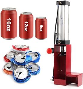 SNS Aluminum Can Crusher Heavy Duty for Recycling 12 Oz. and 16 Oz. Soda Beer Cans Both Countertop and Wall Mounted Can Smasher- Red
