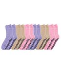 Silverts Unisex 6-Pack Gripper Non Skid Hospital Slipper Socks Pastel One Size One Size, Pastel, One Size