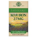 Solgar Earth Source Food Fermented Koji Iron 27 mg - Pack of 30 - Highly Absorbable - Supports a Plant-Based Lifestyle - Vegan and Gluten Free