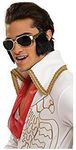 Rubies Costume Co Costume Elvis Presley Sunglasses with Attached Sideburns, Gold, One Size