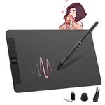 Drawing Tablet VEIKK VK1060 Drawing Pad,10x6.25 inch Graphic Tablet 8192 Levels Pressure Battery-Free Pen with Tilt Function and 8 Shortcut Keys， Compatible with PC, Chromebook, Android, Mac