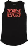 Cowboy Bebop Kanji Logo Crew Neck Sleeveless Women's Black Tank Top