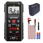 GUPTOMES Multimeter, Volt Meter, Voltage Tester, Automatic/Manual Mode, Measure AC/DC Voltage, Resistance, Continuity, Data Hold, 4000 Counts Backlight Display, for Beginner Home Repairs