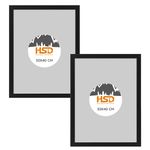 HSD Picture Frames Black 30x40 cm Photo Frame - Wooden Picture Frame - Classic Home Photo Frames Picture Frame - Quality Modern Style - Set of 2