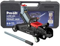 Pro-LifT F-2315PE Grey Hydraulic Trolley Jack Car Lift with Blow Molded Case-3000 LBS Capacity, 12 Inch, Black