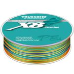 TRUSCEND Braided Fishing Line, Upgraded Spin 8 Strands Fishing Lines, PE Fishing Wire Smooth and Ultra Thin, Super Strength and Abrasion Resistant Fishing Accessories, No Stretch and Low Memory