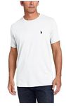 U.S. Polo Assn. Men's Crew Neck Small Pony T-Shirt, White, Large