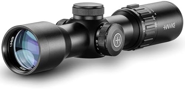 HAWKE XB30 Compact 1.5-6x36 Crossbow Scope | 30mm Mono-Tube Wide Angle Waterproof Hunting Optic with H2 Optical System, Fast Focus Eyebell & Capped Low-Profile Turrets, XB30 Compact SR Reticle (12226)