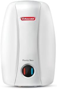 Racold PRONTO NEO Electric Instant Water Heater 5L – Vertical Geyser for Bathrooom, Anti Backflow System, 3 Safety Levels, Rust Proof Body, Faster Heating, with Fire Retardant Cable, White