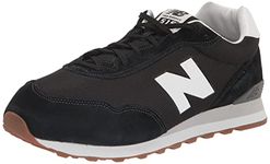 New Balance Men's 515 V3 Classic Sneaker, Black/Nb White, 9 X-Wide