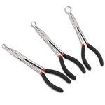 AIRTOON 3PC 11" Hose Gripper Plier Set, Spark Plug Removal Pliers, 5/16", 1/2" and 3/4" Hose Gripping Pliers for Easy Removal and Installation of Automotive Hoses and Fittings