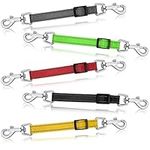 5 Pcs Safety Dog Collar Clips Prong Dog Collar Backup Adjustable Reflective Nylon Dog Collar Connectors Metal Double Ended Backup Clasp for Dog Harness Pet (Dark Color)