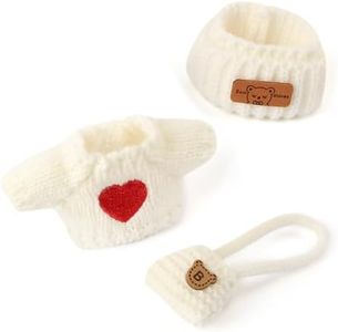 BAIKEA Clothes for Doll 17cm Dolls Clothes with Accessories Kawaii Outfit Set White (NO Doll)