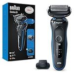 Braun Series 5 Electric Shaver, With Precision Trimmer Attachment For Moustache & Sideburns Trimming, 100% Waterproof, 2 Pin Bathroom Plug, 50-B1200s, Blue Razor, Rated Which Best Buy