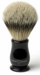 Edwin Jagger Chatsworth Shaving Brush - Imitation Ebony, Silver tip badger