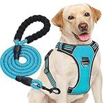 haapaw No Pull Dog Harness Adjustable Reflective Oxford Easy Control Medium Large Dog Harness with a Free Heavy Duty Dog Lead