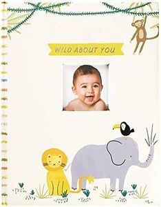 C.R. Gibson B248-22583 ''Wild About You'' Zoo Animal Baby Book with Gift Box, 48 Pages, 8.75'' W x 11.25'' H