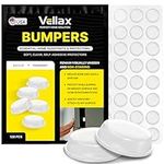 Vellax Cabinet Door Bumpers 128 Pcs - 1/2” Diameter Clear Self Adhesive Pads, Cabinet Stoppers, Rubber Bumpers for Drawers, Cupboards, Cutting Boards, Glass Tops, Picture Frames, Kitchen Furniture