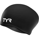 TYR Mens - Adult Swim Cap, Black, 0 US