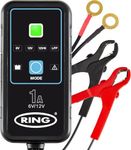 RING SMARTCHARGE 1A Car Charger & Maintainer With Crocodile Clips & Ultra-Compact Design - Compatible With Lithium Ion, Lead Acid, Gel, Calcium, EFB & AGM Batteries