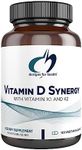 Designs for Health Vitamin D Synergy - 2000 IU Vitamin D with K Supplement - Supports Healthy Moods, Bone Health + Immune Health for Adults - VIT D3 + Vitamin K - Gluten Free + Non-GMO (120 Capsules)