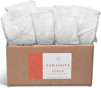 Sarasota Tea, Peach Flavored Iced Tea Bags One Gallon Size Filter Packs, 48 Gallons Per Box, Quick Brew Southern Ice Tea with Sweet Georgia Peach Flavor (1 oz, 48 Count)