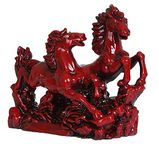 Vastu Vardan Red Horse || Vastu Two Running Horses || Decorative Showpiece for Home and Office ||