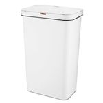 Tower T838005W Sensor Bin with Retainer Ring, Battery-Operated, 50L, White