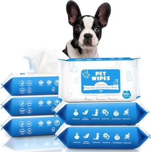 PUMBLER Dog Wipes for Paws and Butt - 600count/6packs Pet Wipes for Dogs and Cats, Puppy Wipes - Dog Grooming Wipes Cleaning Deodorizing - Fragrance Free Dog Face Wipes